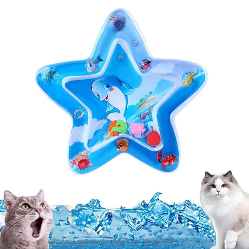 YCYATS Sensorische Wasserspielmatte Für Katzen, Verdickte Wassermatte Für Katzen, Pet Water Sensor Play Mat (Stil F) von YCYATS