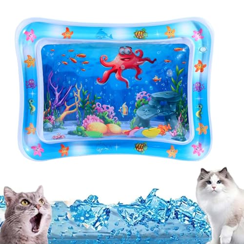 YCYATS Sensorische Wasserspielmatte Für Katzen, Verdickte Wassermatte Für Katzen, Pet Water Sensor Play Mat (Stil G) von YCYATS