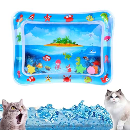 YCYATS Sensorische Wasserspielmatte Für Katzen, Verdickte Wassermatte Für Katzen, Pet Water Sensor Play Mat (Stil I) von YCYATS