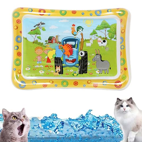 YCYATS Sensorische Wasserspielmatte Für Katzen, Verdickte Wassermatte Für Katzen, Pet Water Sensor Play Mat (Stil K) von YCYATS