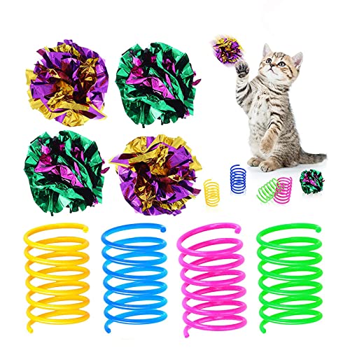 YCYUYK Katzenspielzeug Sortiert Set Langlebiges Interaktives Katzenspielzeug, Katzenstab, Glockenball, Maus Frühling Katzentunnel, Variety Pack für Kitty Baumwollball Kätzchen Spielzeug Combo Set-17 von YCYUYK