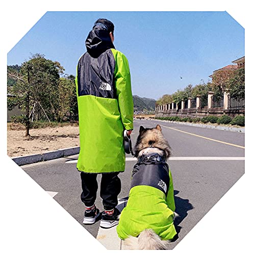 YDSZAHAH Hund Raincoat Pet Poncho maßgeschneidert für Eltern und Kinder, tragen den gleichen Regenmantel wie der Hund, beide Männer und Frauen können es tragen 2-4XL von YDSZAHAH