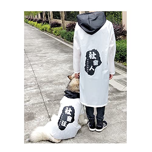 YDSZAHAH Hund Raincoat Pet Poncho maßgeschneidert für Eltern und Kinder, tragen den gleichen Regenmantel wie der Hund, beide Männer und Frauen können es tragen 4-3XL von YDSZAHAH