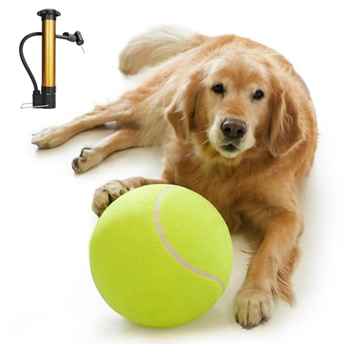 Interaktives Hundespielzeug – Hundebälle für große Hunde – Hundespielzeug, um sie zu beschäftigen, riesige 24,1 cm große Hunde-Tennisbälle für kleine/mittelgroße und große Hunde – von YDYJKI