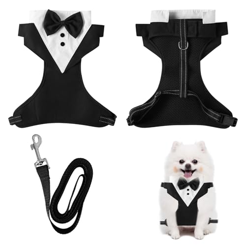 Smoking Fliege für Hunde Hund Hochzeit Anzug Hund Katze Smoking Kragen Formales Hunde-Smoking-Bandana Hund Smoking Bandana Halsband für Geburtstag Hochzeit Kleine Mittlere Hunde von YDYSAA