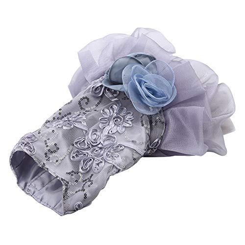 Sommer Haustität Tuch Kleines Hund Haustierkleid, Hundekleid Stickkleider Hundekleider Haustier Kleidung Hundekleid Welpe Paillettenprinzessin Blase Rock Hochzeit Kostüm (M) von YDuupxe