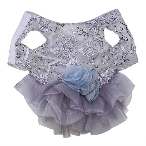 Sommer Haustität Tuch Kleines Hund Haustierkleid, Hundekleid Stickkleider Hundekleider Haustier Kleidung Hundekleid Welpe Paillettenprinzessin Blase Rock Hochzeit Kostüm (XL) von YDuupxe