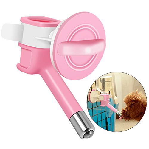 YDuupxe 3 Farben Hund Katze Haustier Katze Welpe Hund Wasserspender Haustier Trinkset für Hunde Katzen (Rosa) von YDuupxe