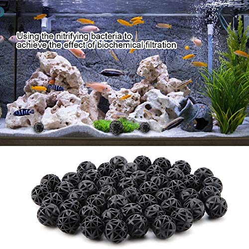 YDuupxe Aquarium-Filtermaterial, Ball-Aquarium-biochemischer Filter, Großvolumiger Haustier-Aquariumfilter für Aquarium (26mm mit Baumwolle) von YDuupxe