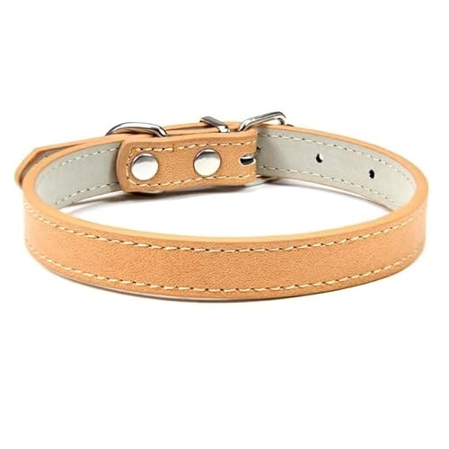 1 Stück Hundehalsband, verstellbare Farbe, Haustierhalsband, PU-Leder, Halsband, Katzenhalsband, weiches Haustierzubehör für Hunde von YEAG