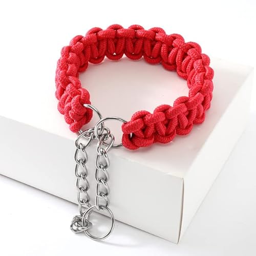 Gewebtes Hundehalsband, P-Kette, Golden Retriever, Nylon, verstellbares Halsband für kleine, mittelgroße und große Hunde, zum Spazierengehen, Artefakt, Haustierzubehör von YEAG