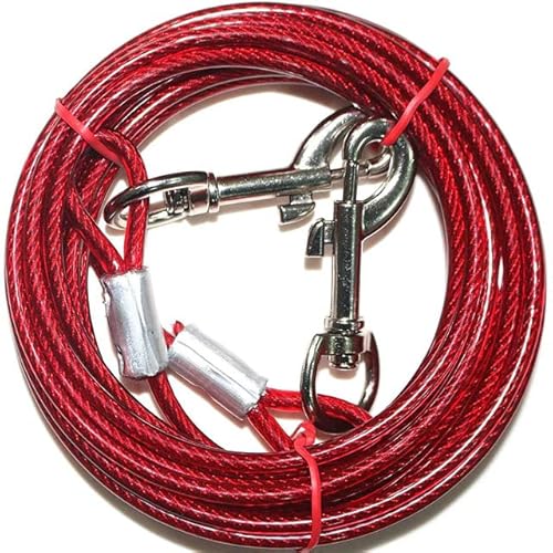 Kabel, verzinkter Stahldraht, Haustierleine mit PVC-Beschichtung, kausichere Leine für große Hunde, Haustiere, Hunde, Hof, Camping, Outdoor von YEAG