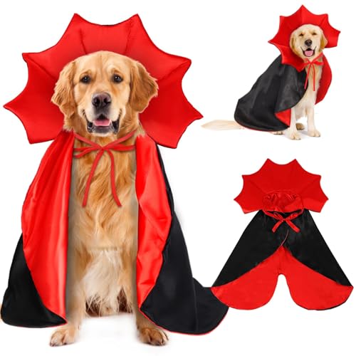 Halloween-Kostüm für Hunde, Halloween-Vampir-Kostüm, Halloween-Kostüm, Cosplay-Bekleidung, Party-Kostüm, Haustierzubehör, Zubehör für kleine, mittelgroße und große Haustiere (Größe M) von YEHOOM