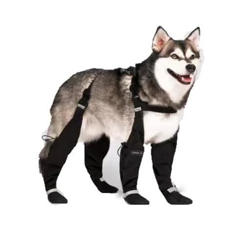 Wasserdichte Hundestiefel, Regenstiefel, Hundepfotenschutz für mittelgroße und große Hunde, verstellbare Hundestiefel, Haustierschuhe für Spaziergänge im Freien, Wandern, regnerische und verschneite von YEHOOM