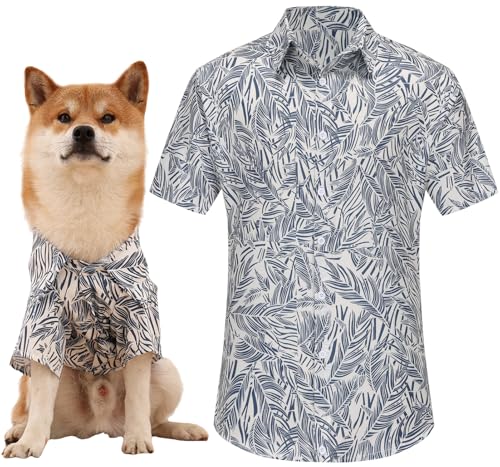 YENBOLOI Hunde-Hawaii-Shirt, stilvolles Hawaii-Thema, Haustier- und Besitzer-Shirts, passende Bekleidung für Besitzer und Haustiere sind separat erhältlich von YENBOLOI