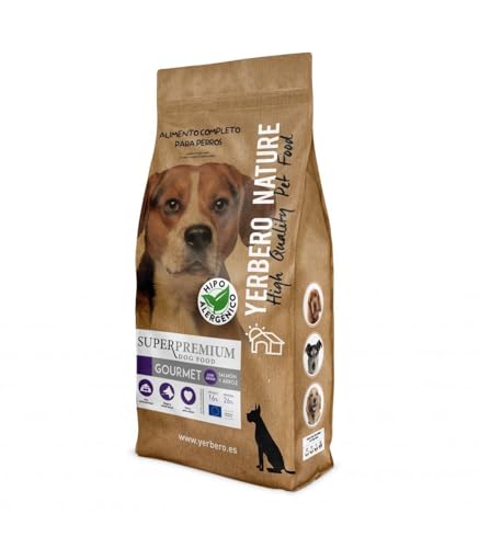 YERBERO Nature Gourmet Neue Formel Low Grain Hypoallergenes Futter für mittelgroße und große Hunde, 10 kg von YERBERO