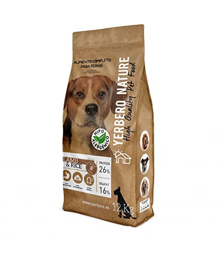 YERBERO Nature Lamb & Rice glutenfrei, hypoallergen, für Hunde, 12 kg von YERBERO