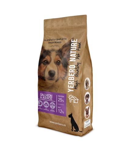 Yerbero Nature Premium Hundefutter Lachs und Reis, 10 kg von YERBERO