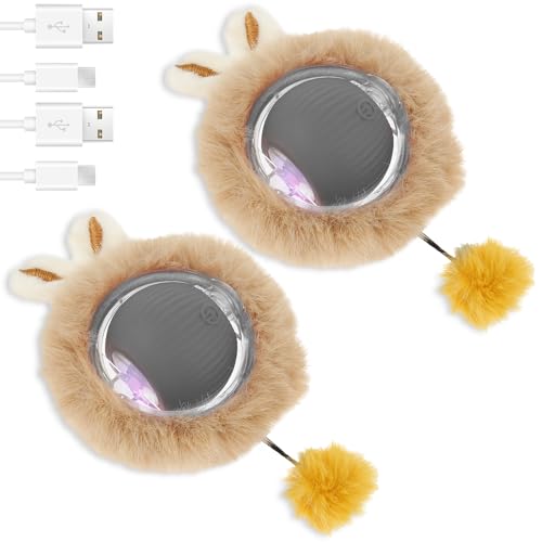 YERENCY 2pcs Silicon pc catball mit kabelkompakt bissfest bewegender Katzenmulti -Modi Interaktiver Katzenspielzeugkugel mit eingebauter Batterie für gelangweilte Innenräume Erwachsene Katzen(Grau) von YERENCY