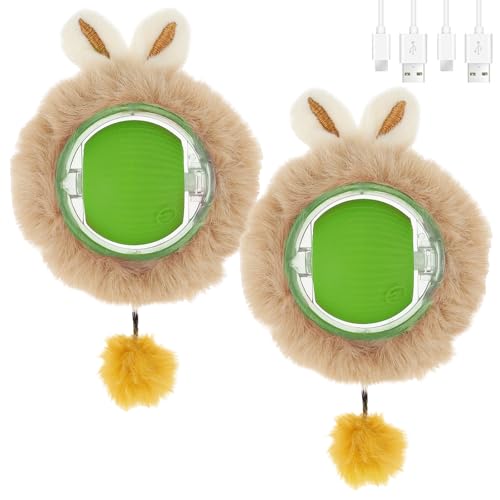 YERENCY 2pcs Silicon pc catball mit kabelkompakt bissfest bewegender Katzenmulti -Modi Interaktiver Katzenspielzeugkugel mit eingebauter Batterie für gelangweilte Innenräume Erwachsene Katzen(Grün) von YERENCY