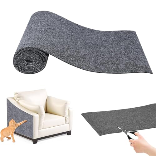 YEWCEP 200cmx40cm Kratzschutz Sofa Katze, DIY Katzen Kratzmatte, Selbstklebend Kratzmatte Katze, Kratzbrett Katzen Kratzschutz Für Katzenständer, Holzgriff, Katzenturm von YEWCEP