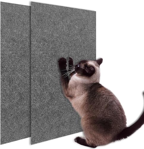 2 Pack-Katzenkratzmatten 24 ”x16”, trimmbare Katzenkratzer nach Teppichabdeckung Selbstklebende Katzenbaumregale Ersatzteile Mattenkatze Kratzer für Katzenbaumregal-Stufen Couch Möbel DIY Protektor von YEXEXINM