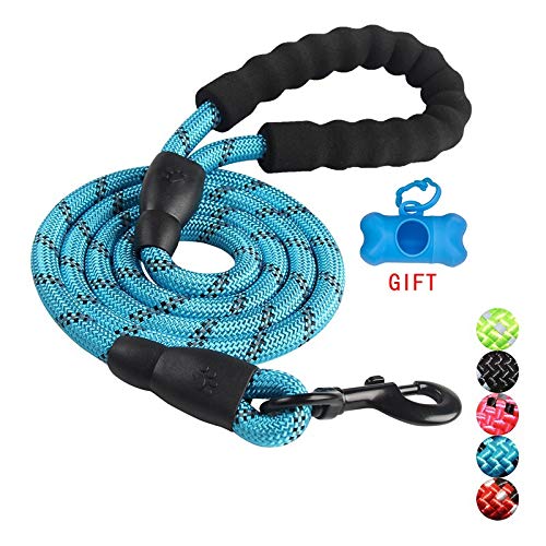 YFCTLM Hundeleine Durable Nylon Hundegeschirr Farbe 1.5M Haustier-Hundeleine Gehen Führleine Hunde Katzen Leinen Strap Hund Gürtel Seil (Color : Blue, Size : 150cm) von YFCTLM