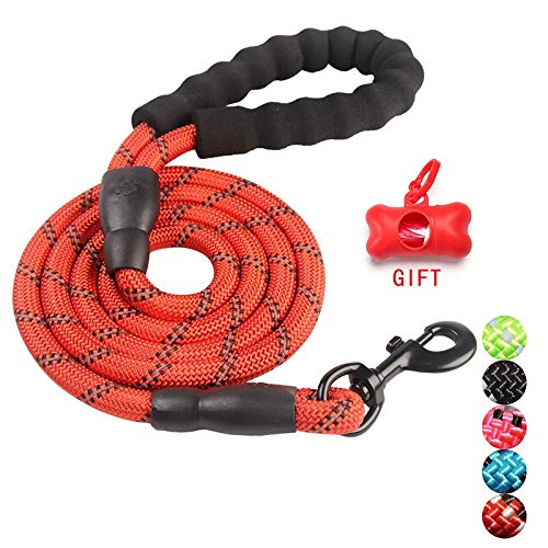 YFCTLM Hundeleine Durable Nylon Hundegeschirr Farbe 1.5M Haustier-Hundeleine Gehen Führleine Hunde Katzen Leinen Strap Hund Gürtel Seil (Color : Rot, Size : 150cm) von YFCTLM