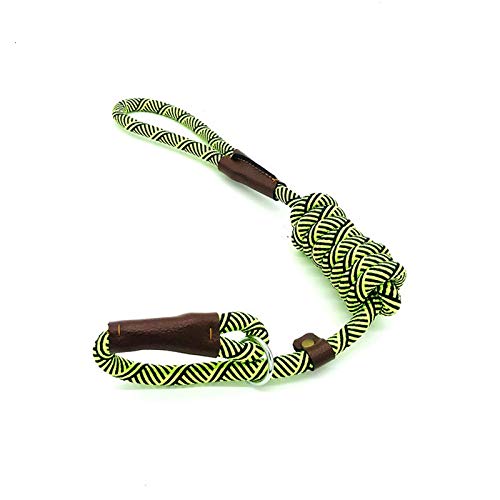 YFCTLM Hundeleine Durable Schlupf Seil Hundeleine Halsband 2 in 1 Einstellbare Schleifenkragen Comfortable Kleine Meidum Großer Fressnapf Geschirr-Leine (120cm / 180cm) (Color : Green, Size : L 1.8M) von YFCTLM