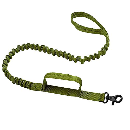 YFCTLM Hundeleine Hund Zugseil Nylon Bungee Zugseil Haustier Bleigurt Lauftraining Zugkraftgurt mittelgroßer großer Hund Deutscher Schäferhund (3 Farben, 99cm) (Color : Green, Size : 99cm) von YFCTLM