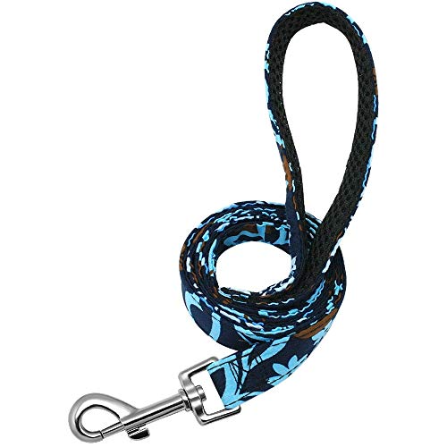 YFCTLM Hundeleine Hund Zugseil führt Nylon Druck Haustier Hund zu Fuß Zugseil Verdickung Lauftraining Zugseil for mittelgroße Hunde Netz (6 Farben, 1,2 m) (Color : 11blue) von YFCTLM