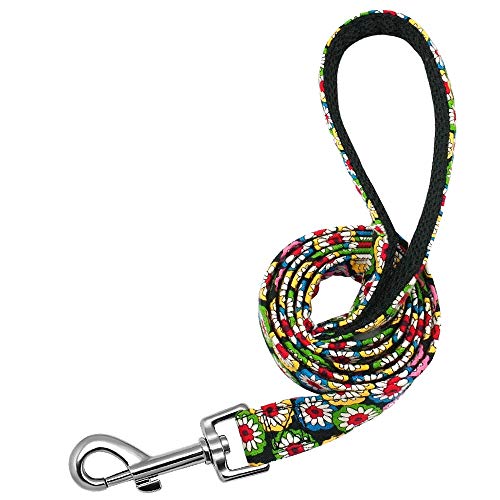 YFCTLM Hundeleine Hund Zugseil führt Nylon Druck Haustier Hund zu Fuß Zugseil Verdickung Lauftraining Zugseil for mittelgroße Hunde Netz (6 Farben, 1,2 m) (Color : 11re) von YFCTLM