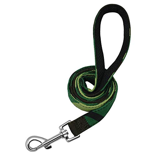 YFCTLM Hundeleine Hund Zugseil führt Nylon Druck Haustier Hund zu Fuß Zugseil Verdickung Lauftraining Zugseil for mittelgroße Hunde Netz (6 Farben, 1,2 m) (Color : 12green) von YFCTLM