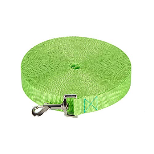 YFCTLM Hundeleine Nylon Hundetraining Leinen Pet Supplies Gehen Harness Collar Leiter Seil for Hunde Katze 1.5M 1.8M 3M 4.5M 6M 10M (Color : Green, Size : XXL) von YFCTLM