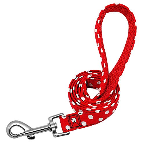 YFCTLM Hundeleine Pet Gehen Hundeleine-Blei for Small Medium Hunde Katzen Tupfen Puppy Training Leinen Lauf Leads Außenseilgürtel (1,2 m) (Color : Rot) von YFCTLM