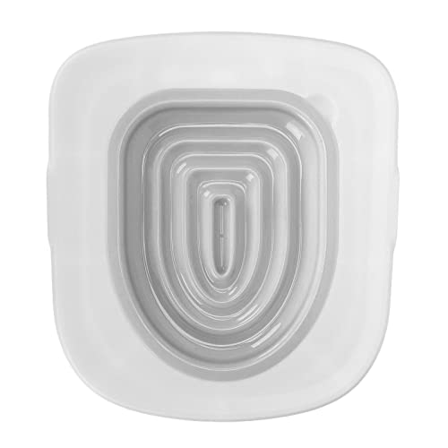 YFSAN Katzentoiletten-Trainingsset, universeller, wiederverwendbarer, umweltfreundlicher Katzentoilettentrainer für die Haustierreinigung (White Tray, 1 Gray Inner Support) von YFSAN