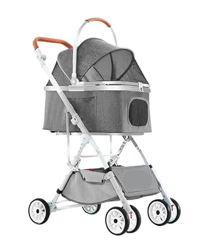 Hunde Kinderwagen Abnehmbarer Haustier-Kinderwagen, Abnehmbarer Dreizweck-Universal-Haustier-Kinderwagen for Katzen und Hunde, Ausflugs-Kinderwagen Katzen Kinderwagen(G) von YGDYFDC