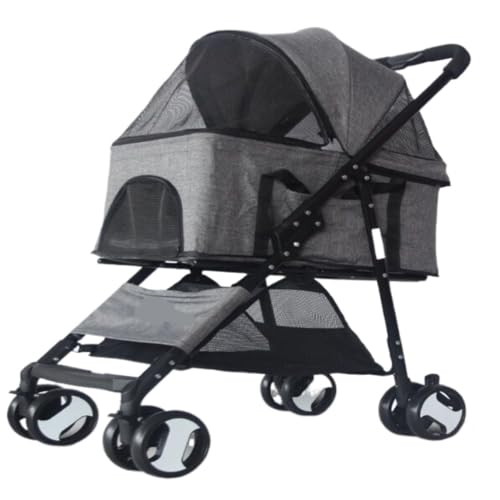 Hunde Kinderwagen Haustier-Kinderwagen, Faltbarer Hunde-Kinderwagen, Leichter Katzen-Kinderwagen, Hunde-Kinderwagen, Abnehmbarer Outdoor-Kinderwagen Katzen Kinderwagen(G) von YGDYFDC