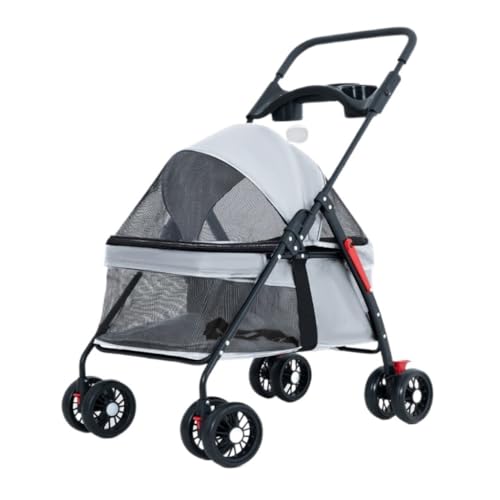 Hunde Kinderwagen Haustier-Kinderwagen for Hunde Und Katzen, Teddy-Kinderwagen for Ausflüge, Kleiner Haustier-Kinderwagen, Leichter Hunde-Kinderwagen Katzen Kinderwagen(G) von YGDYFDC