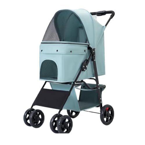 Hunde Kinderwagen Tragbarer, Leichter, Faltbarer Kinderwagen for Katzen Und Hunde, Haustier-Kinderwagen for Kleine Und Mittelgroße Hunde Katzen Kinderwagen(B) von YGDYFDC