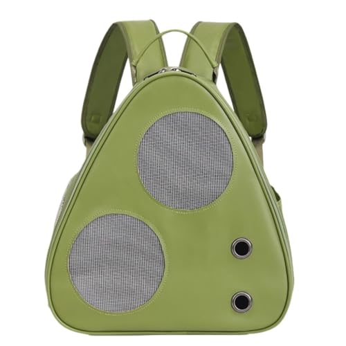 Katzentasche Ausgehrucksack, Modisches Dreieck, Tragbare Tragbare Faltbare Katzentasche, Atmungsaktive Haustiertasche for Ausgehen Haustierkäfig(Green) von YGDYFDC