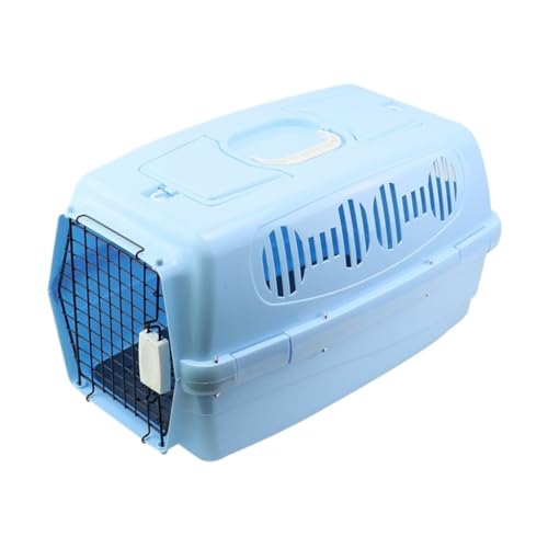 Katzentasche Haustier-Airline-Box, Hunde- Und Katzenkäfig, Katzen-Check-in-Box, Katzentasche, Mittelgroßer Hund, Hundekäfig, Auto, Tragbar, Tragbar, for Reisen Haustierkäfig(Blue,A) von YGDYFDC