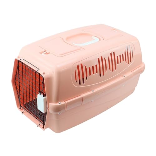 Katzentasche Haustier-Airline-Box, Hunde- Und Katzenkäfig, Katzen-Check-in-Box, Katzentasche, Mittelgroßer Hund, Hundekäfig, Auto, Tragbar, Tragbar, for Reisen Haustierkäfig(Orange,A) von YGDYFDC