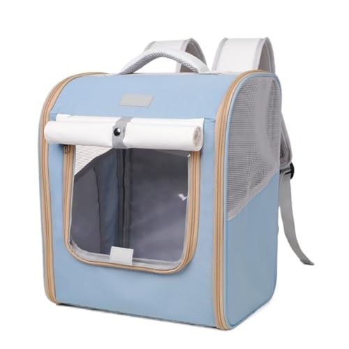 Katzentasche Katzentasche, Haustiertasche, Atmungsaktiver Haustier-Rucksack, Oxford-Stoff, Katzenrucksack, Ausflugs-Katzentasche, Multifunktionale Katzentasche Haustierkäfig(Blue) von YGDYFDC