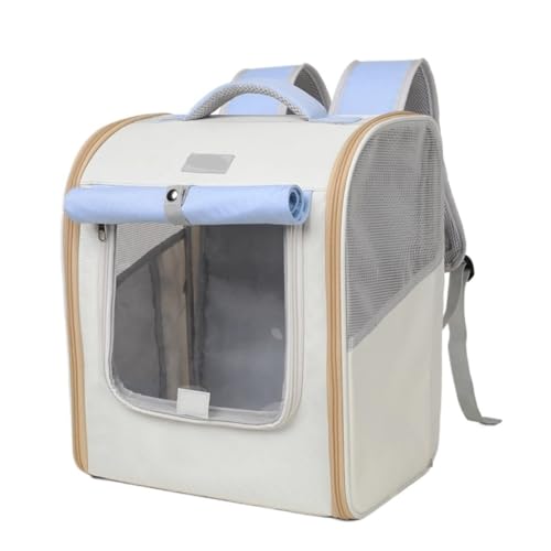 Katzentasche Katzentasche, Haustiertasche, Atmungsaktiver Haustier-Rucksack, Oxford-Stoff, Katzenrucksack, Ausflugs-Katzentasche, Multifunktionale Katzentasche Haustierkäfig(White) von YGDYFDC