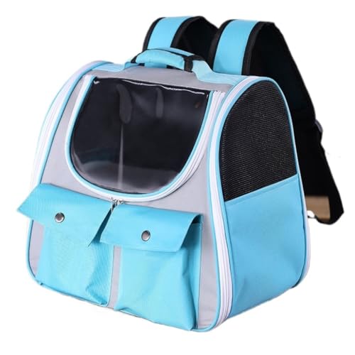 Katzentasche Katzentasche, Tragbar, Atmungsaktiv, Katzenrucksack, Haustierrucksack, Transparent, Katzenschultasche, Heimtierbedarf Haustierkäfig(Blue) von YGDYFDC