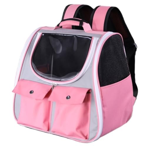 Katzentasche Katzentasche, Tragbar, Atmungsaktiv, Katzenrucksack, Haustierrucksack, Transparent, Katzenschultasche, Heimtierbedarf Haustierkäfig(Pink) von YGDYFDC