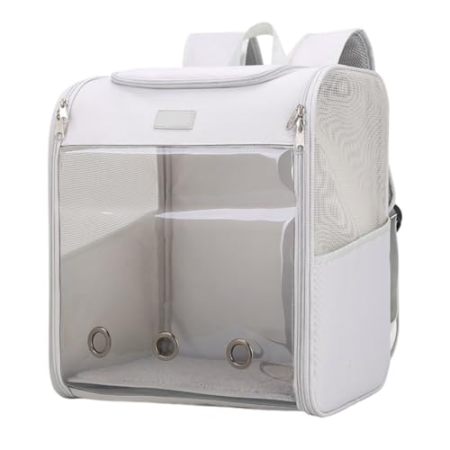 Katzentasche Katzentasche, Transparent, Atmungsaktiv, Haustiertasche, Schultertasche for Haustiere, Faltbar, Modische Katzentasche, Multifunktionale Katzentasche Haustierkäfig(White) von YGDYFDC