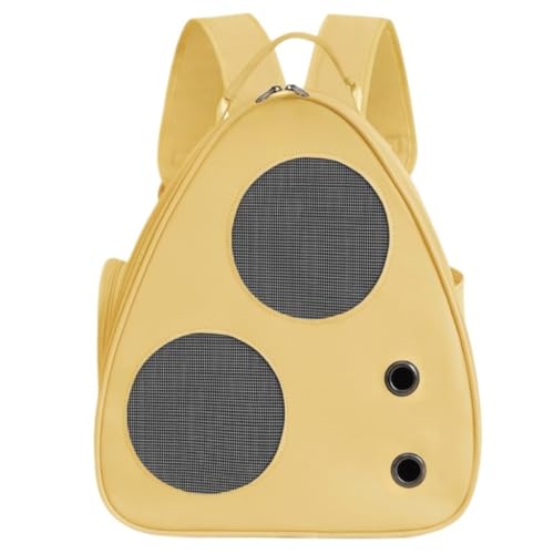 Katzentasche Kreative Modische Käse Haustier Tasche Outdoor Atmungsaktive Katze Rucksack Tragbare Ausflug Katze Tasche Haustier Handtasche Haustierkäfig(Yellow) von YGDYFDC