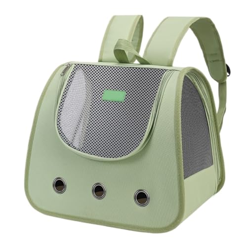 Katzentasche Modische Katzentasche, Tragbarer Rucksack, Katzentasche, Haustier-Katzenrucksack, Katzenkäfig, Zubehör for Katzenausflugstaschen Haustierkäfig(Green) von YGDYFDC